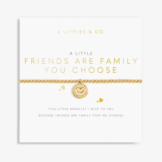 The Friends Are Family You Choose Bracelet in Gold