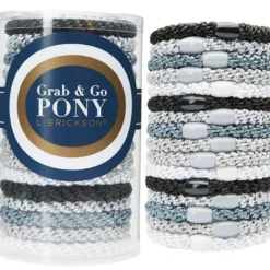 The Grab & Go Ponytail Holders in Light Silver Metallic