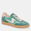 The Gum Sole Court Lace Sneaker in Green