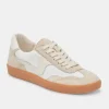 The Gum Sole Court Lace Sneaker in Ivory Multi