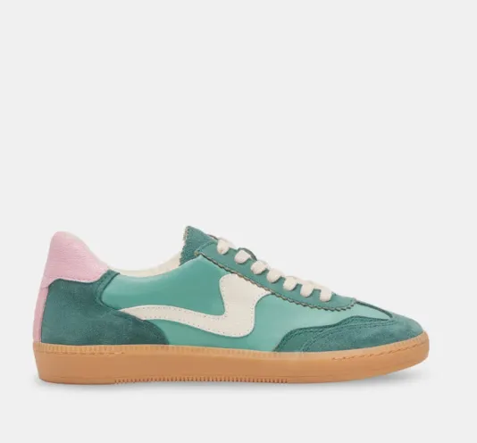 The Gum Sole Court Lace Sneaker in Green