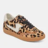 The Gum Sole Haircalf Court Sneaker in Leopard