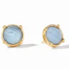 The Honey Stud Earring in Chalcedonly Blue