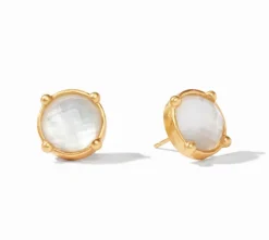 The Honey Stud Earring in Clear Crystal