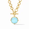 The Honeybee Demi Necklace in Capri Blue
