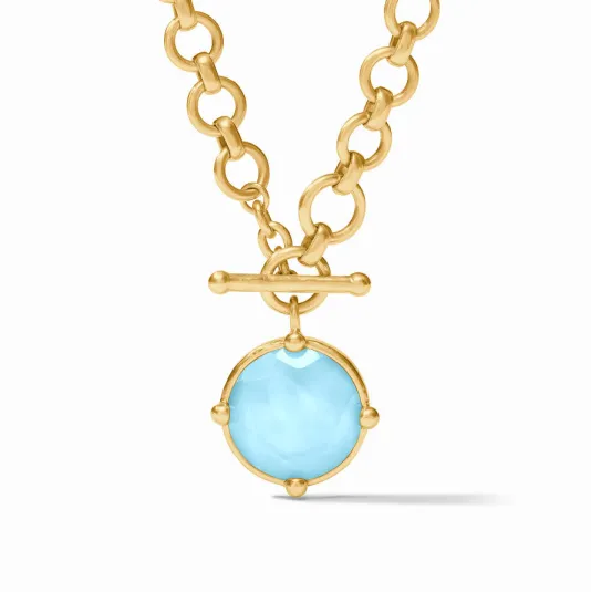The Honeybee Demi Necklace in Capri Blue