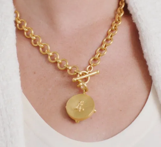 The Honeybee Demi Necklace in Aquamarine