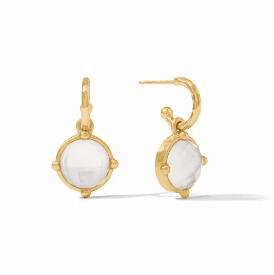 The Honeybee Hoop and Charm in Clear Crystal