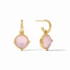 The Honeybee Hoop and Charm in Iridescent Rose