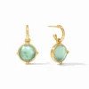 The Honeybee Hoop and Charm in Aquamarine