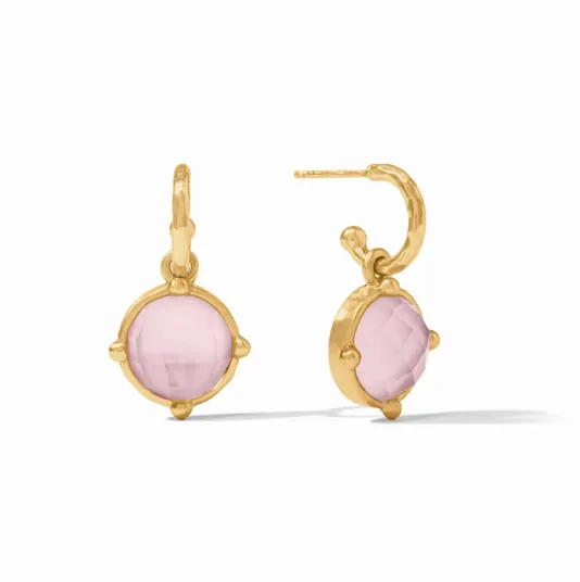 The Honeybee Hoop and Charm in Iridescent Rose