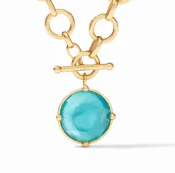 The Honeybee Statement Necklace in Bahamian Blue