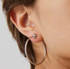 The Icon Hoop In Silver