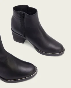The Inside Zip Ankle Bootie in Black