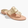The Jacks Flat Sandal in Platinum