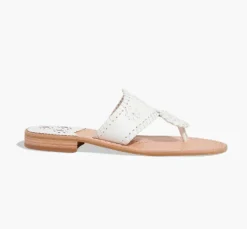The Jacks Flat Sandal in White