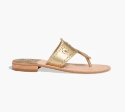 The Jacks Flat Sandal in Platinum