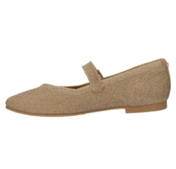 The Knit Maryjane Flat in Gold