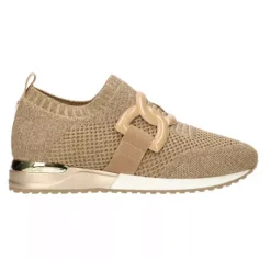 The Knit Slip On Sneaker with Link in Gold