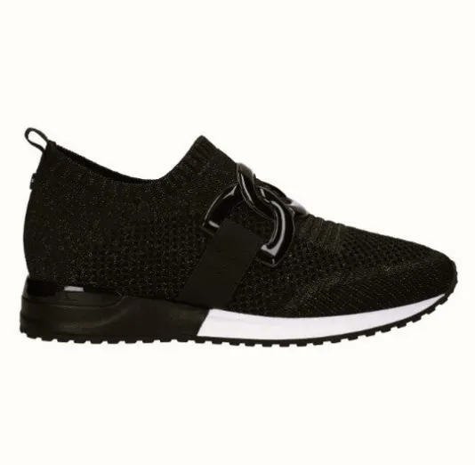 The Knit Slip On Sneaker with Link in Black
