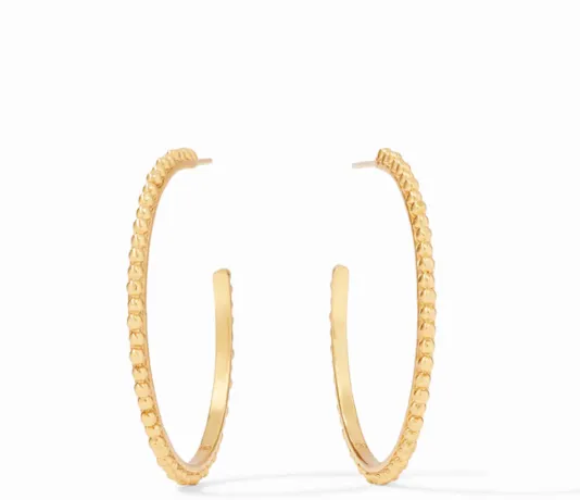 The Large Colette Bead Hoop in Gold