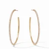The Large Windsor Hoop in Gold Crystal
