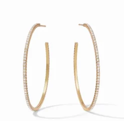 The Large Windsor Hoop in Gold Crystal