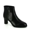 The Leather Ankle Bootie with Lug Sole in Black