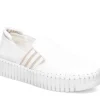 The Leather Slip-On with Side Gore in White
