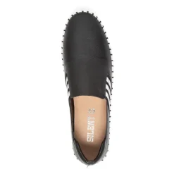 The Leather Slip-On with Side Gore in Black