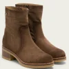 The Low Heel Inside Zip Bootie in Mocha