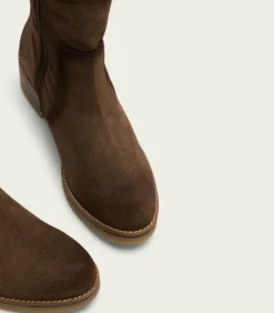 The Low Heel Inside Zip Bootie in Mocha