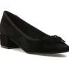 The Low Heel Pump with Bow in Black
