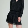 The Lurex Mini Dress in Black