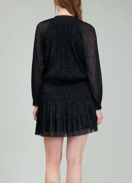 The Lurex Mini Dress in Black