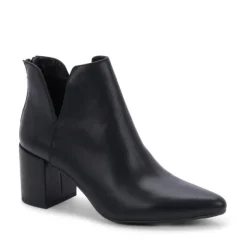 The Mid Stack Heel Bootie in Black