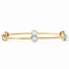 The Milano Bangle in Chalcedony Blue