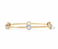 The Milano Bangle in Chalcedony Blue