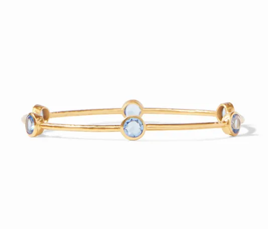 The Milano Bangle in Chalcedony Blue