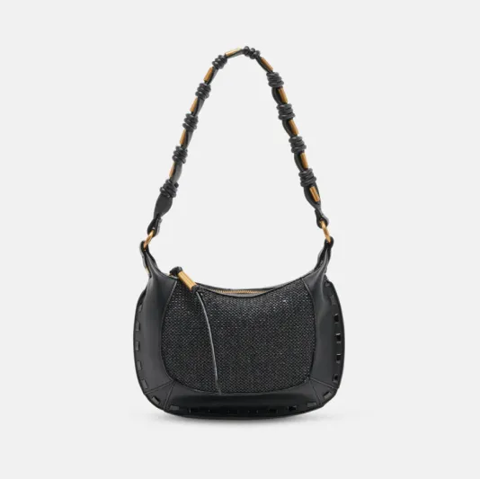 The Mixed Media Shoulder Bag in Black