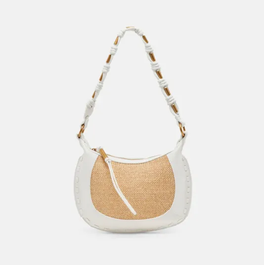 The Mixed Media Shoulder Bag in Natural