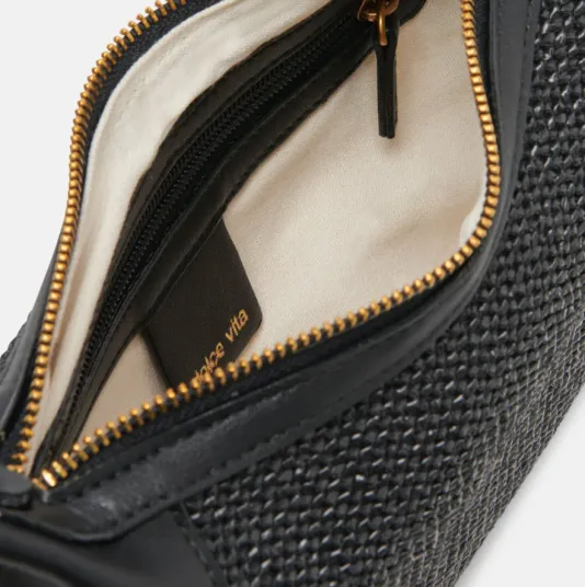 The Mixed Media Shoulder Bag in Black
