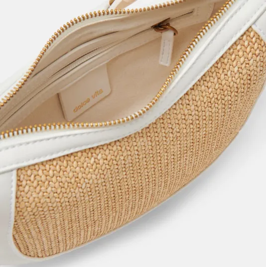 The Mixed Media Shoulder Bag in Natural