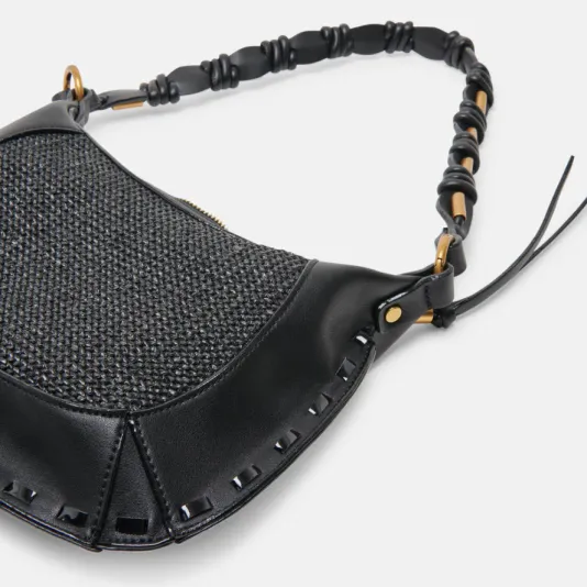 The Mixed Media Shoulder Bag in Black