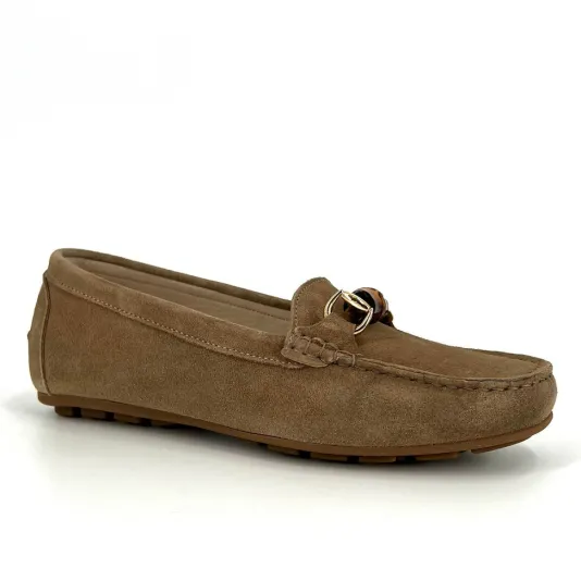 The Moccasin with Bamboo Bit in Sabbia
