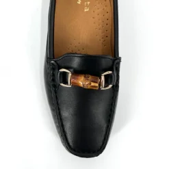 The Moccasin with Bamboo Bit in Black