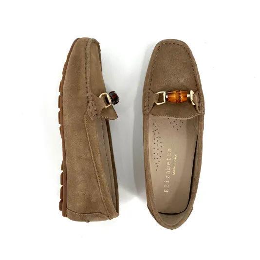 The Moccasin with Bamboo Bit in Sabbia