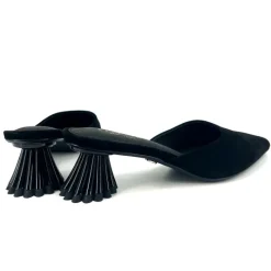 The Mule with Sculpted Heel in Black