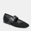 The Net & Leather Maryjane in Black