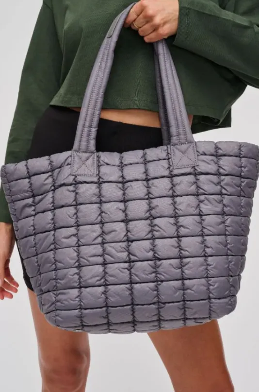 The Nylon Puffer in Carbon Grey